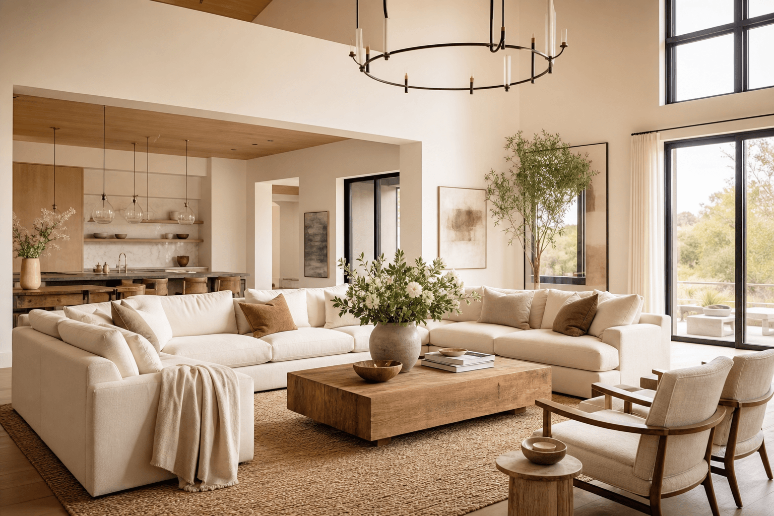 A beautifully staged home interior